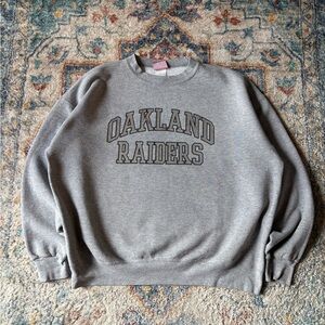 Vintage NFL Oakland Raiders Spellout Crewneck Size XL